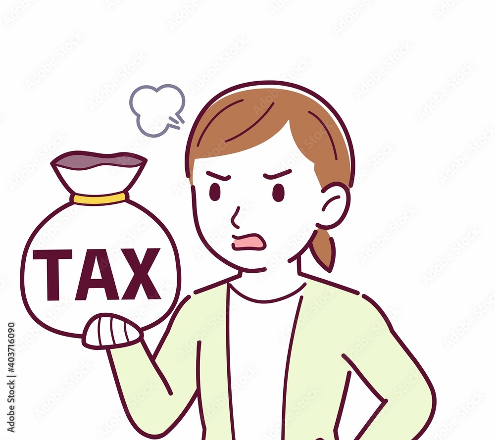 Young woman in a cardigan_tax Young woman in a cardigan_tax