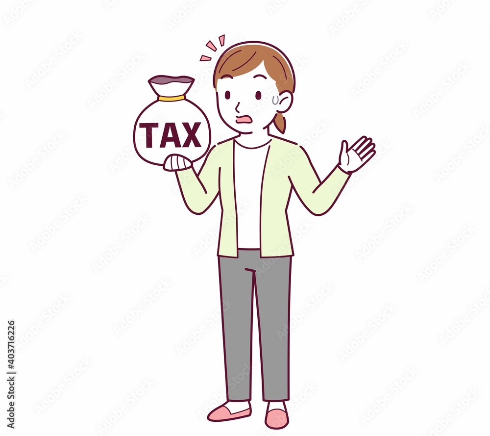 Young woman in a cardigan_tax