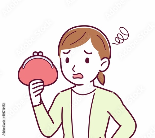Young woman in a cardigan_wallet