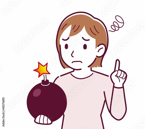 Young woman in a cardigan_bomb