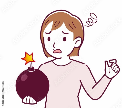 Young woman in a cardigan_bomb