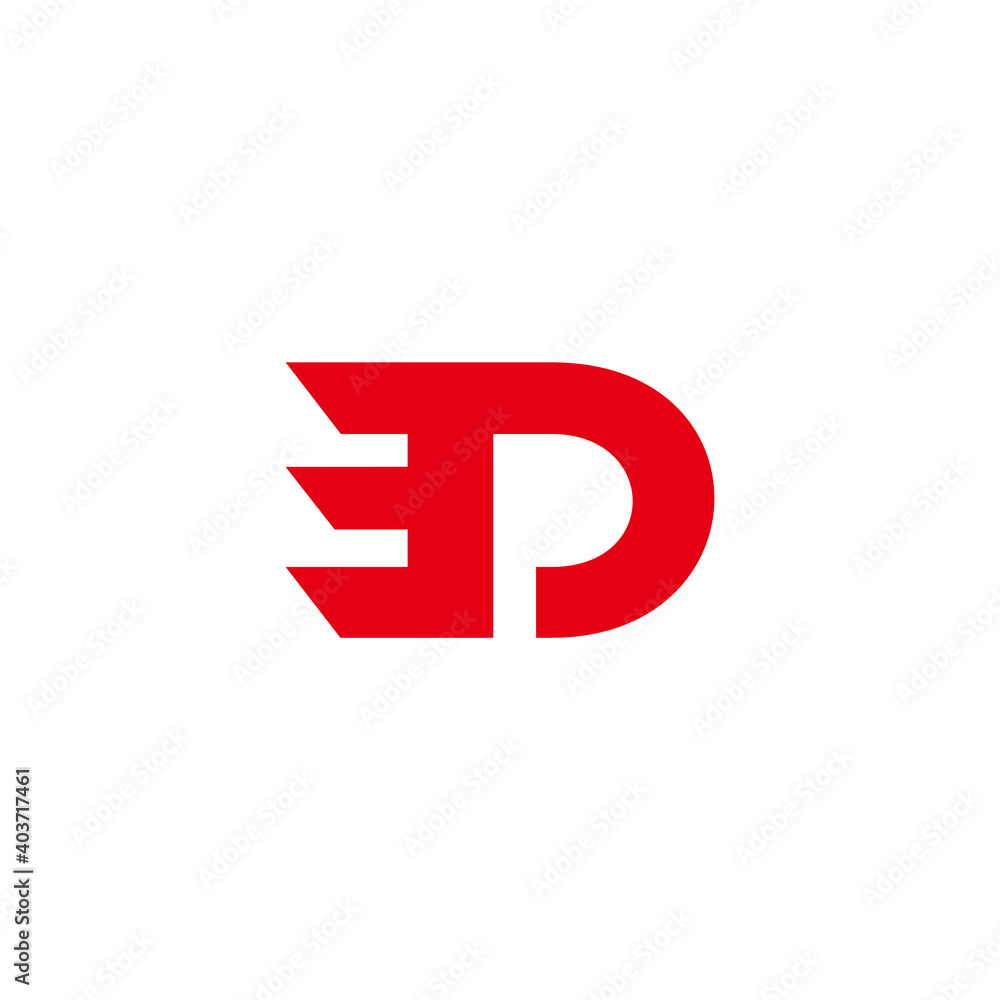 letter dp simple geometric motion logo vector letter dp simple geometric motion logo vector