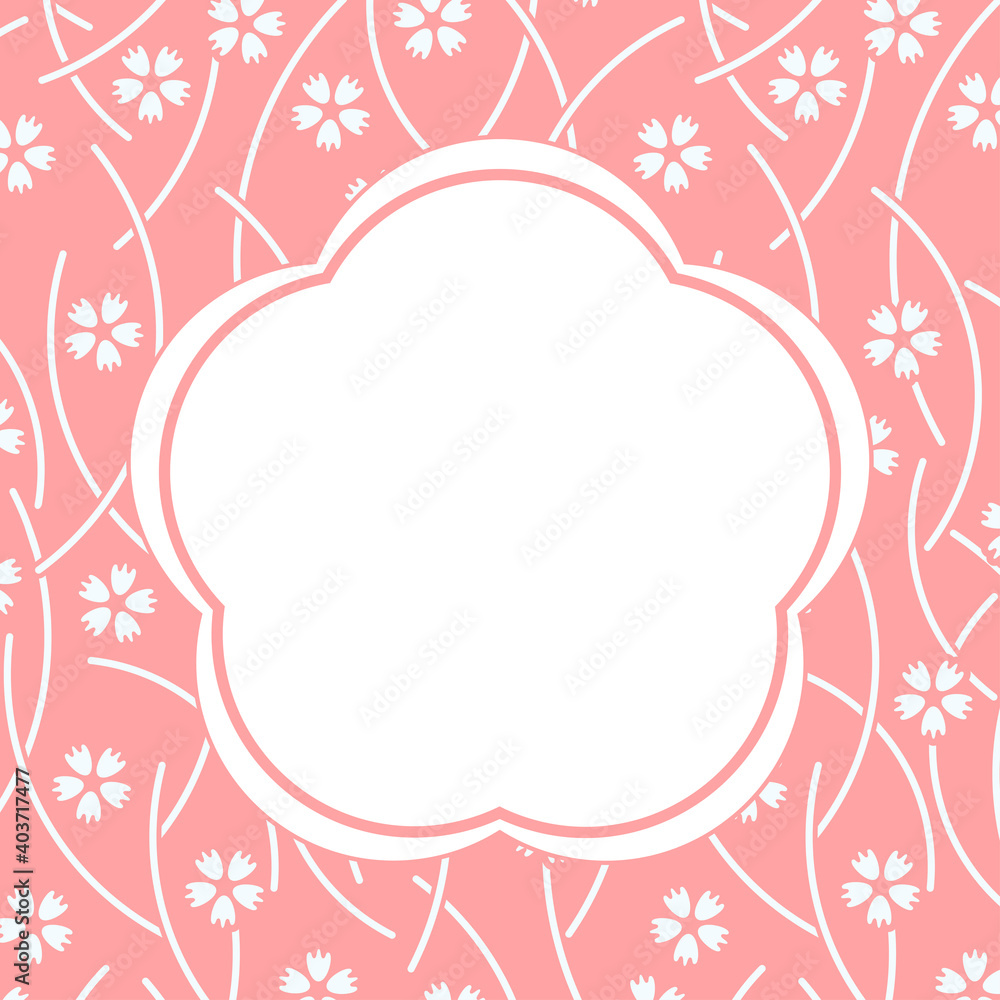 A Japanese Sakura Style Background, Template, Oriental Cherry Flowers