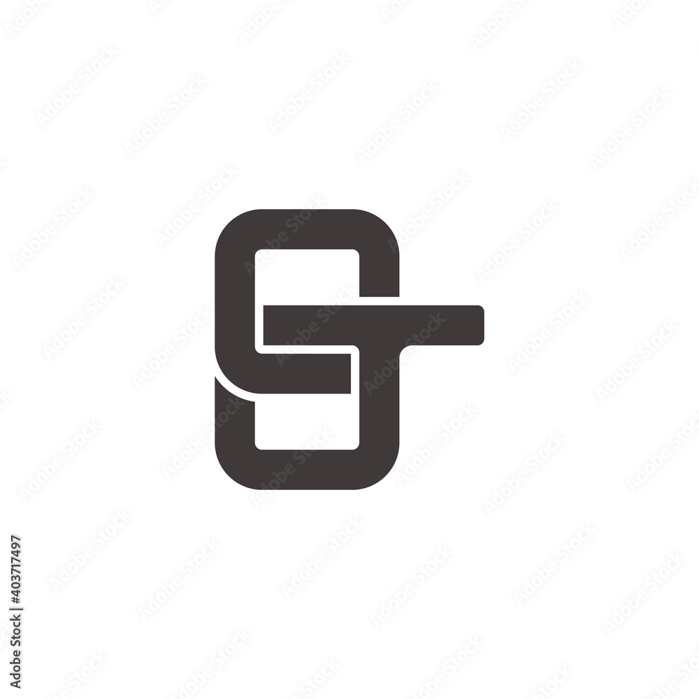 abstract letter Tg simple linked geometric flat logo vector abstract letter Tg simple linked geometric flat logo vector