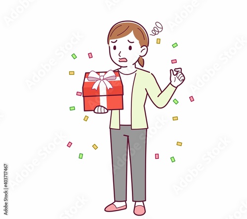 Young woman in a cardigan_Present