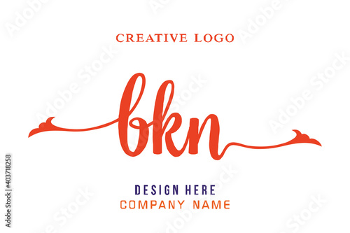 BKN lettering logo is simple, easy to understand and authoritative photo