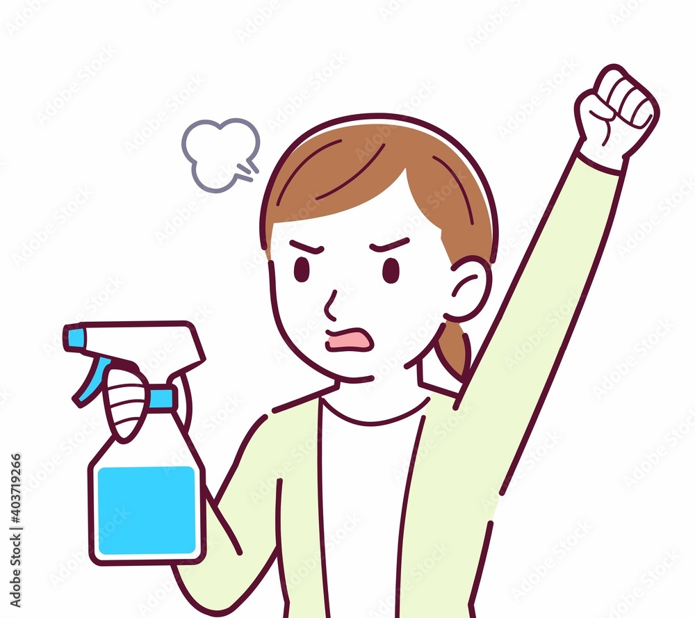 Young woman in a cardigan_spray