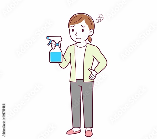 Young woman in a cardigan_spray