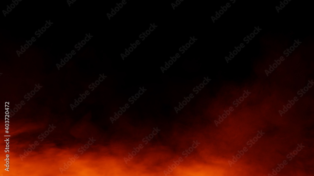 Mystery fire fog texture overlays for text or space. Smoke chemistry, mystery effect on isolated background. Stock illustration.