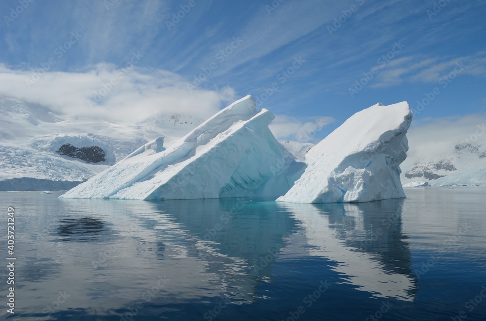 Melting iceberg Antarctic
