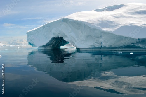 Dramatic ice bridge Antarctica © Stuart