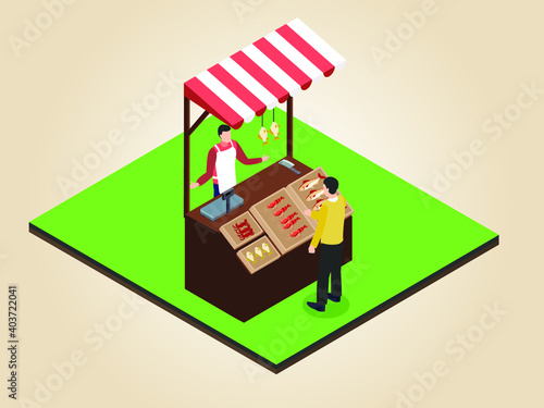 3d, isometric, vector, illustration, design, sailor, sea bream, mussel, fishing, salmon, sale, coolness, fisherman, seafood, merchant, fish, sardine, trade, fresh, normandie, oyster, frontend, port, s photo