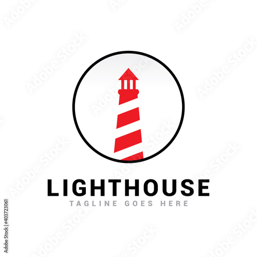 lighthouse logo icon vector template.