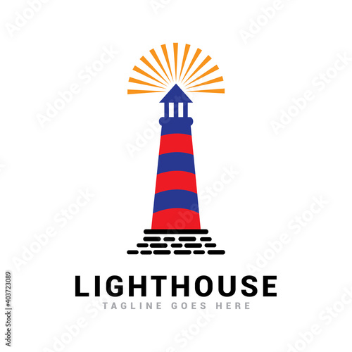 lighthouse logo icon vector template.
