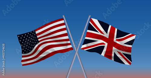 イギリス国旗　アメリカ国旗 © suzunone