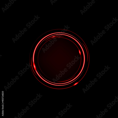Abstract Circle Light Red Frame vector background