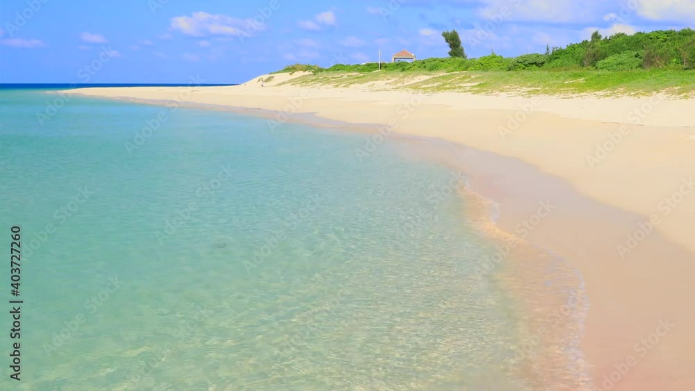 beautiful beach and healing sound waves in Okinawa beautiful beach and healing sound waves in Okinawa