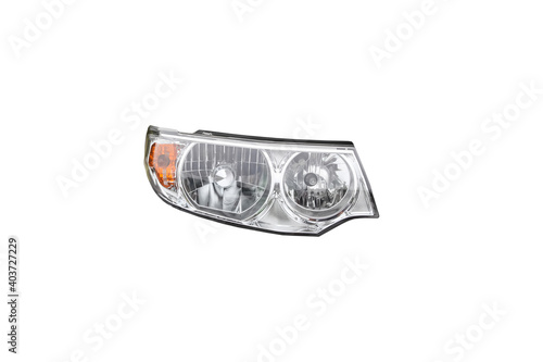 Front light of a modern sports car.