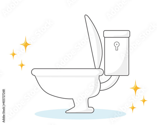 水洗トイレのベクターイラスト　便器　リノベーション