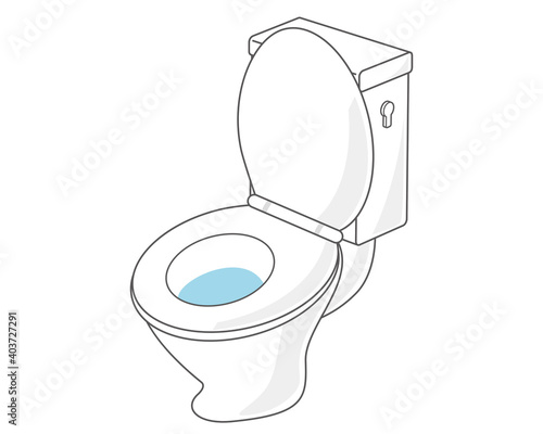 水洗トイレのベクターイラスト　便器　リノベーション