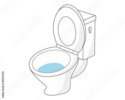 水洗トイレのベクターイラスト　便器　リノベーション