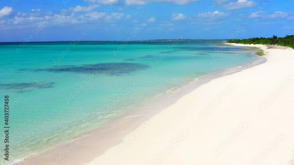 beautiful beach and healing sound waves in Okinawa beautiful beach and healing sound waves in Okinawa