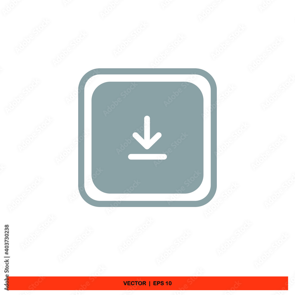 Icon vector graphic of download , good for template sign Icon vector graphic of download , good for template sign