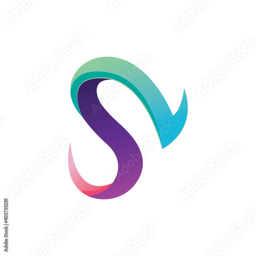 Letter S Color Full logo design