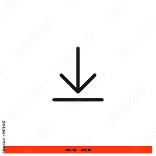 Icon vector graphic of Download file