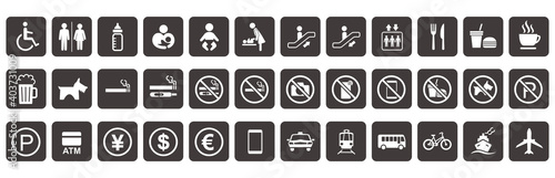  illustration of sign  icon set vector