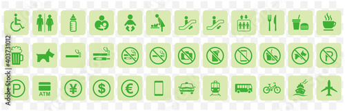  illustration of sign  icon set vector