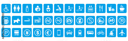  illustration of sign  icon set vector