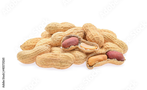 peanuts isolated on white background