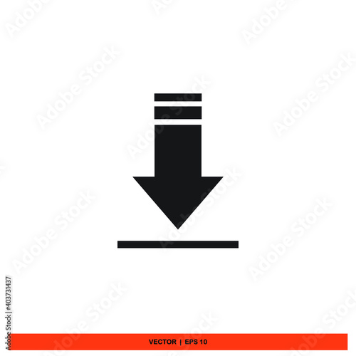 Icon vector graphic of Download file