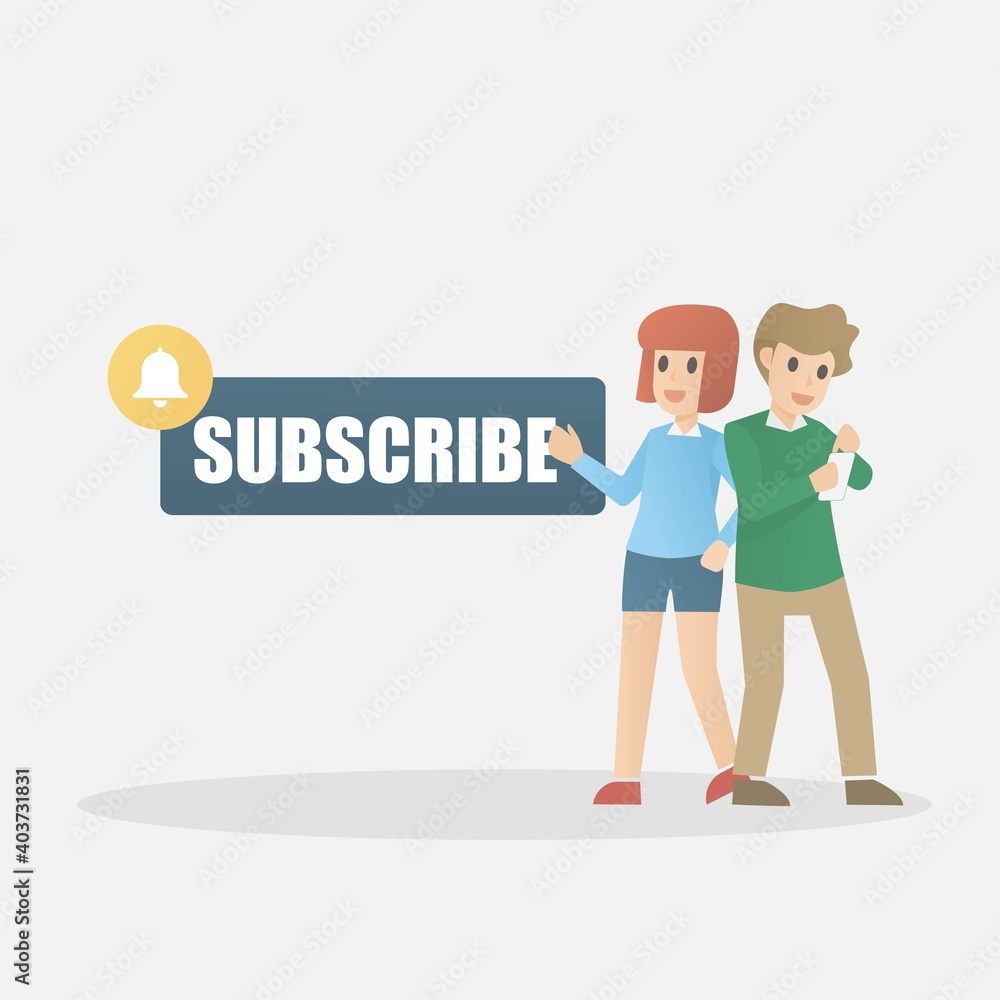 Subscribe button on social media,subscription online marketing,Track your content video channel blog and newsletter,notification bells symbols on Smartphone,Invite to press the follow button,vector. Subscribe button on social media,subscription online marketing,Track your content video channel blog and newsletter,notification bells symbols on Smartphone,Invite to press the follow button,vector.