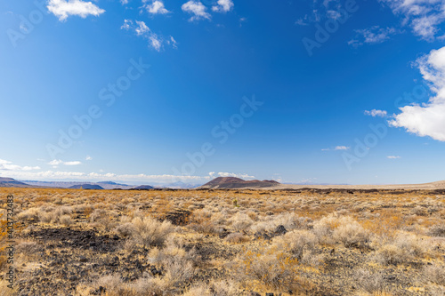 Beautiful landscape around the Mojave Desert Lava Tube