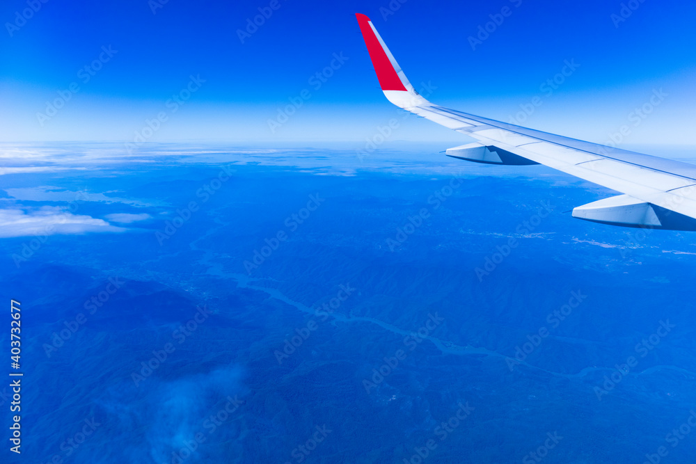 Fototapeta premium view from airplane window