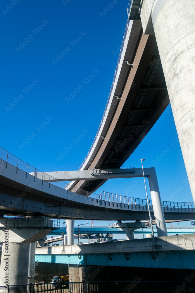 高速道路の高架立体交差stock Photo Adobe Stock