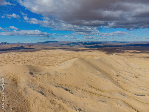 Aerial view of the beautiful Kelso Dunes