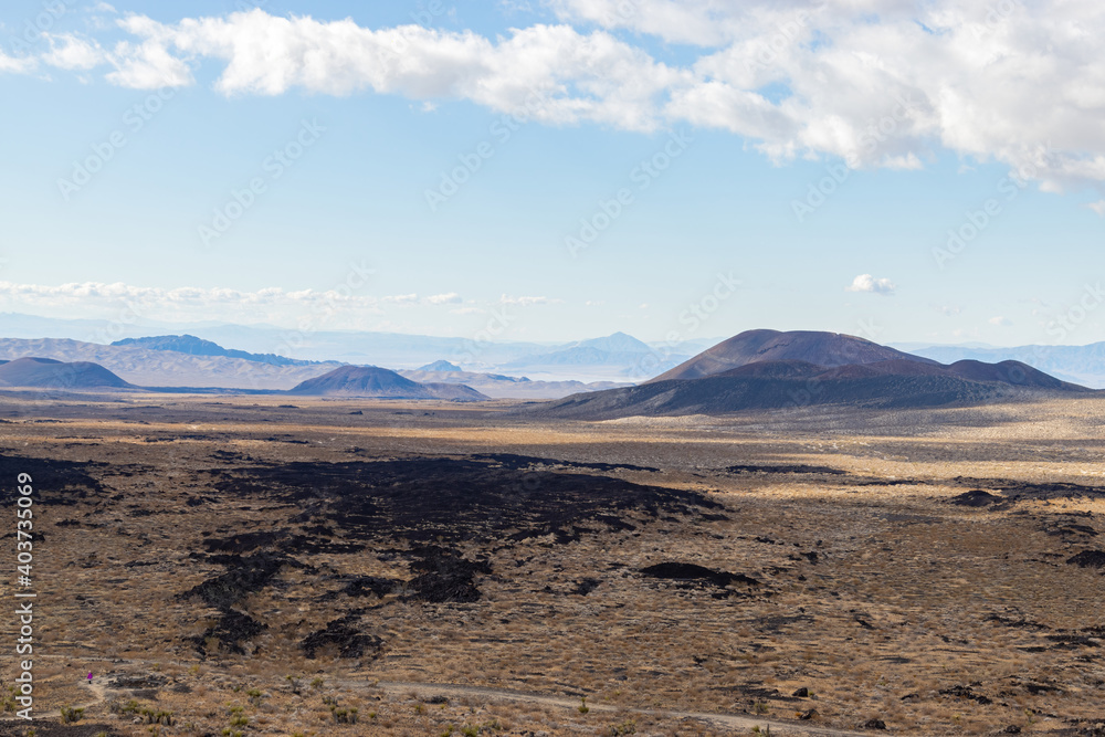 Beautiful landscape around the Mojave Desert Lava Tube