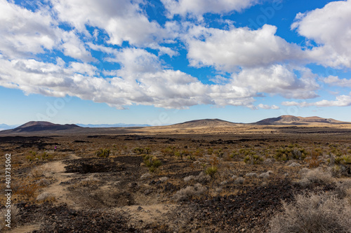 Beautiful landscape around the Mojave Desert Lava Tube