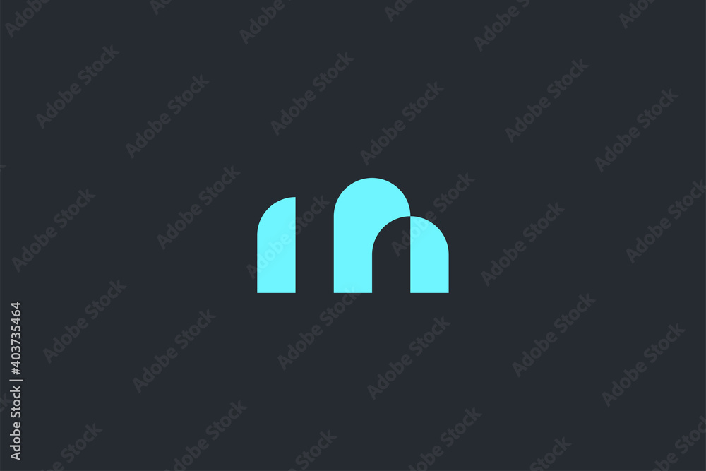 Minimal Modern Abstract Letter M Dark Background Logo Template Minimal Modern Abstract Letter M Dark Background Logo Template