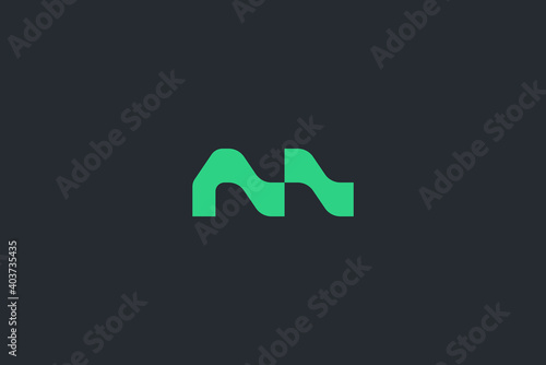 Minimal Modern Abstract Letter M Dark Background Logo Template