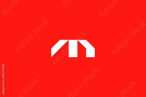 Minimal Modern Abstract Letter M Dark Background Logo Template