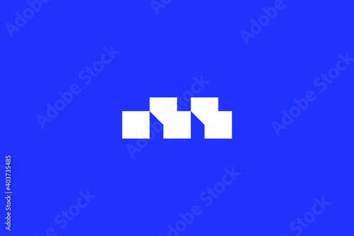 Minimal Modern Abstract Letter M Dark Background Logo Template © boglyph