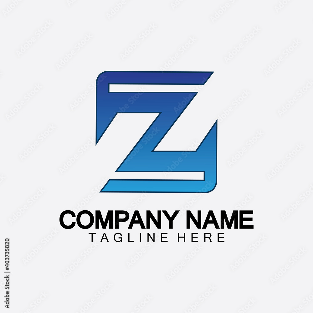 Letter Z number 2 logo icon vector illustration design template Letter Z number 2 logo icon vector illustration design template