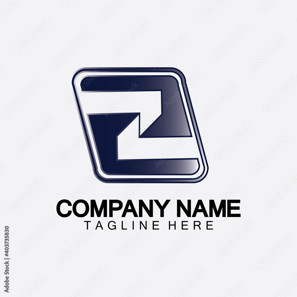 Letter Z number 2 logo icon vector illustration design template Letter Z number 2 logo icon vector illustration design template