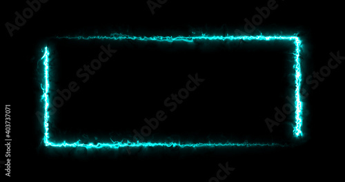 Colorful rectangle light blue motion blaze abstract effect in black background