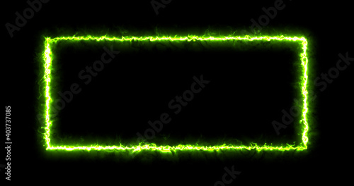 Colorful rectangle light green motion blaze abstract effect in black background