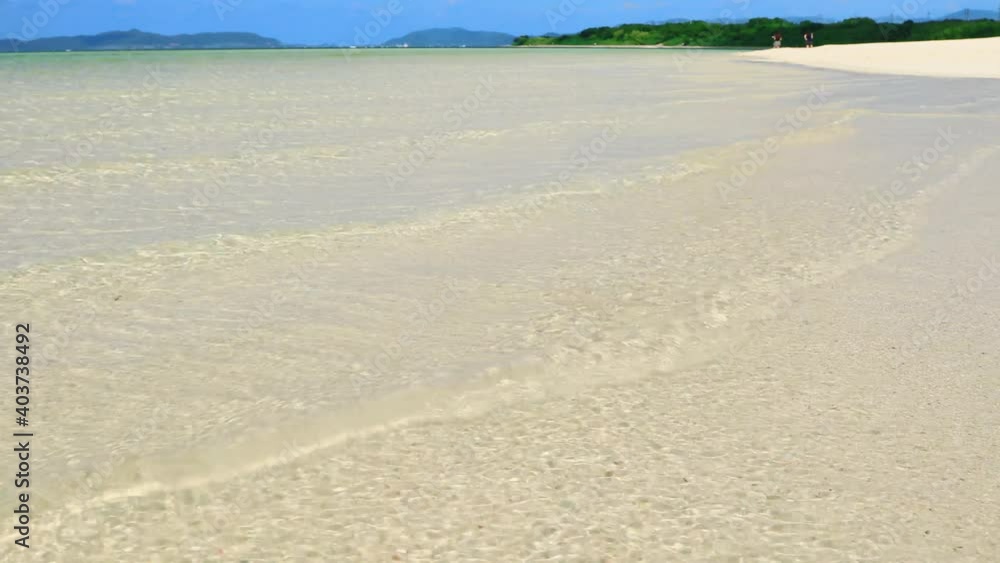 beautiful beach and healing sound waves in Okinawa Taketomi island Kondoi beach beautiful beach and healing sound waves in Okinawa Taketomi island Kondoi beach
